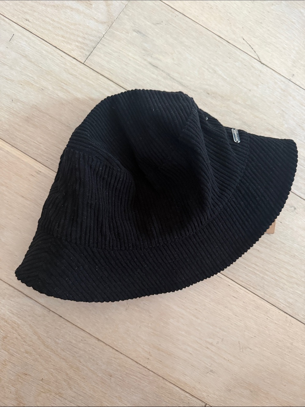 Steve Madden Black Corduroy Bucket Hat